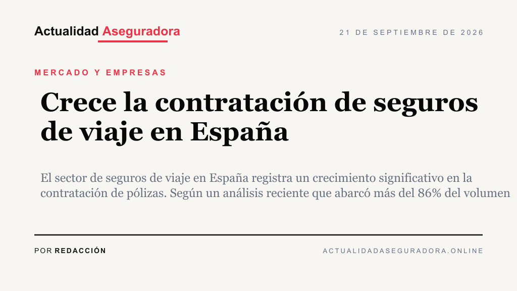 Crece la contratación de seguros de viaje en España